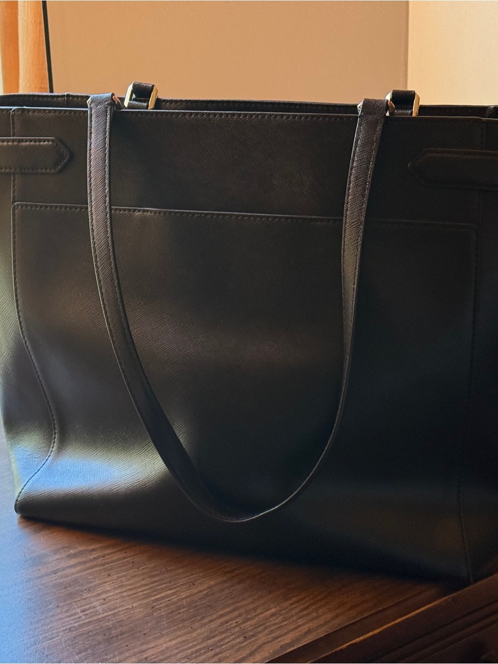 Kate Spade New York Staci Large Laptop Tote Leather Bag - Black - Picture 2 of 9